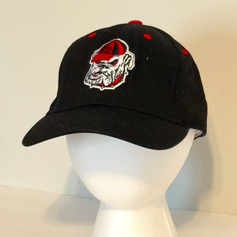 Georgia Bulldogs NCAA Throwback Black/Red Clean Up Adjustable Strapback Cap/Hat